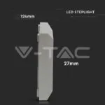 V-TAC VT-1324 2W LED   за Стъпала Сиво Тяло Квадрат Неутрално Бяла Светлина