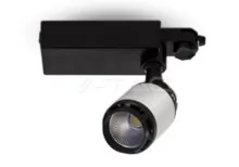 V-TAC VT-1334 10W LED Прожектор Релсов Монтаж Черно/Бяло Тяло Бяла Светлина