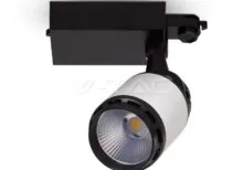V-TAC VT-1340 35W LED Прожектор Релсов Монтаж Черно/Бяло Тяло Бяла Светлина