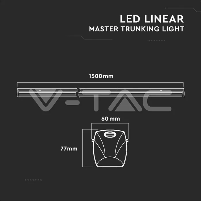 V-TAC VT-1361 50W LED Линеен Осветител Главен Неутрално Бяла Светлина 120°