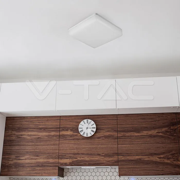 V-TAC VT-55679 15W LED Плафон SAMSUNG Чип Frameless Квадрат 4000K IP44 100lm/W