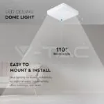 V-TAC VT-55679 15W LED Плафон SAMSUNG Чип Frameless Квадрат 4000K IP44 100lm/W
