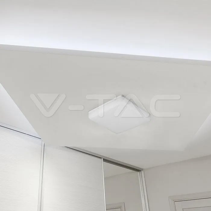 V-TAC VT-55679 15W LED Плафон SAMSUNG Чип Frameless Квадрат 4000K IP44 100lm/W