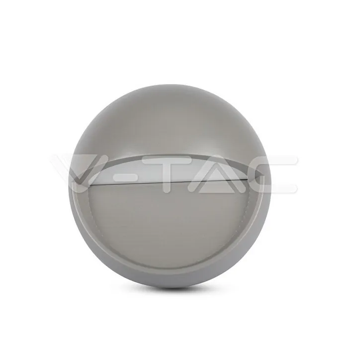 V-TAC VT-1407 3W LED   за Стъпала Сиво Тяло Кръг Неутрално Бяла Светлина