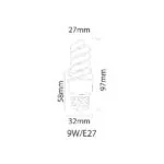 Vito 1411931 MICROZEN T2 2700K IP20 9W E27 220V