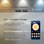 V-TAC VT-1424 10W LED Луна Bluetooth Пожароустойчива Димираща IP65