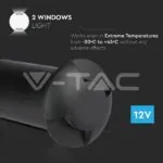 V-TAC VT-1468 1W LED Осветител за Стъпала Черен Двупосочен 6500K