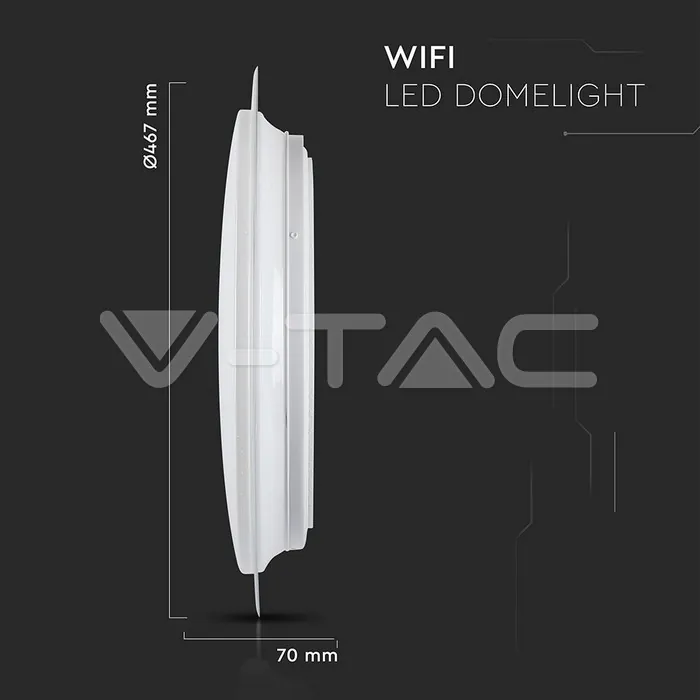 V-TAC VT-1497 SMART LED Плафон 40W Ф350 Звезди Топла + Студена Светлина