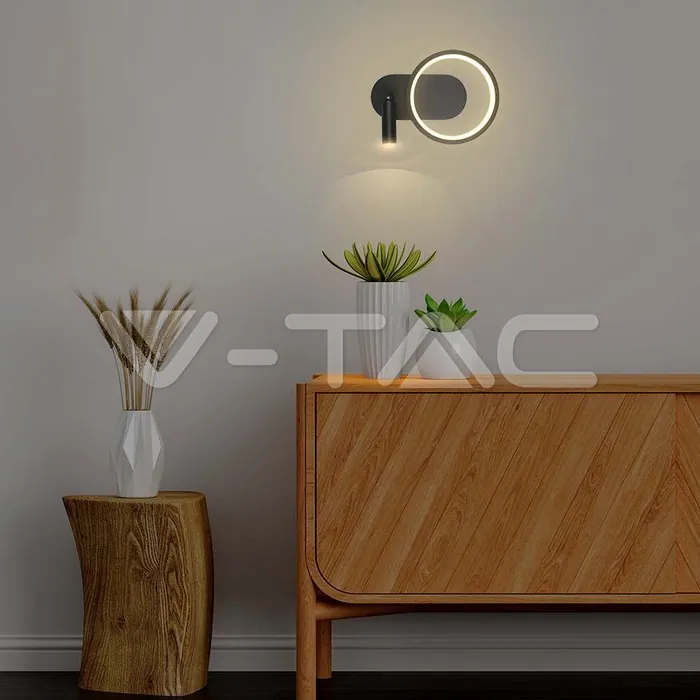 V-TAC VT-14981 LED Осветител 14W Хотел Аплик Черен 3000K