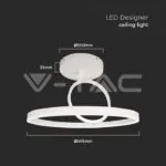 V-TAC VT-14985 LED Осветител 38W Плафон 500*200MM 4000K Бял Двоен Кръг