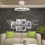 V-TAC VT-14985 LED Осветител 38W Плафон 500*200MM 4000K Бял Двоен Кръг