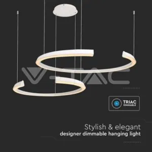 V-TAC VT-14993 LED Осветител 48W Висящ 1100x800x1200мм Димиращ Бял 4000К