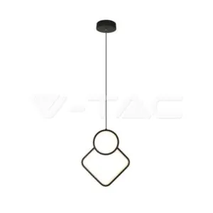 V-TAC VT-14998 LED Осветител 12W Висящ Геометрик 280 x 1800мм Черен 3000К