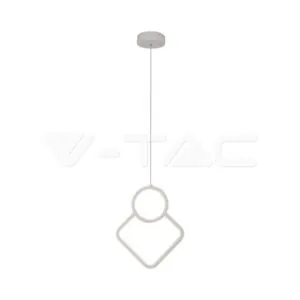 V-TAC VT-15000 LED Осветител 12W Висящ Геометрик 280 x 1800мм Бял 3000К