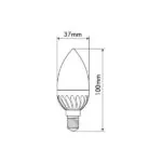 Vito 1512440 Лед Крушка MICROSTAR-2 C37 SOFT 6400K IP20 6W E14 220V