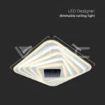 V-TAC VT-15356 150W LED Осветител За Таван (50*50*7CM) CCT: 3000K+6000K Димираща + Дистанционно