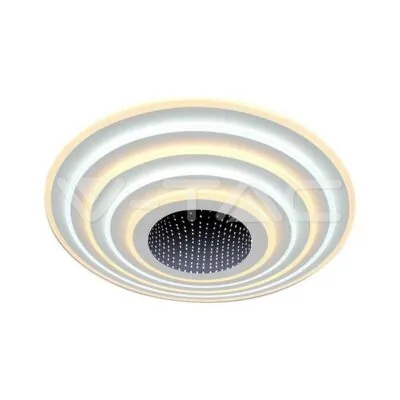 V-TAC VT-15359 125W LED Осветител За Таван (D50*7CM) CCT: 3000K+6000K Димираща + Дистанционно