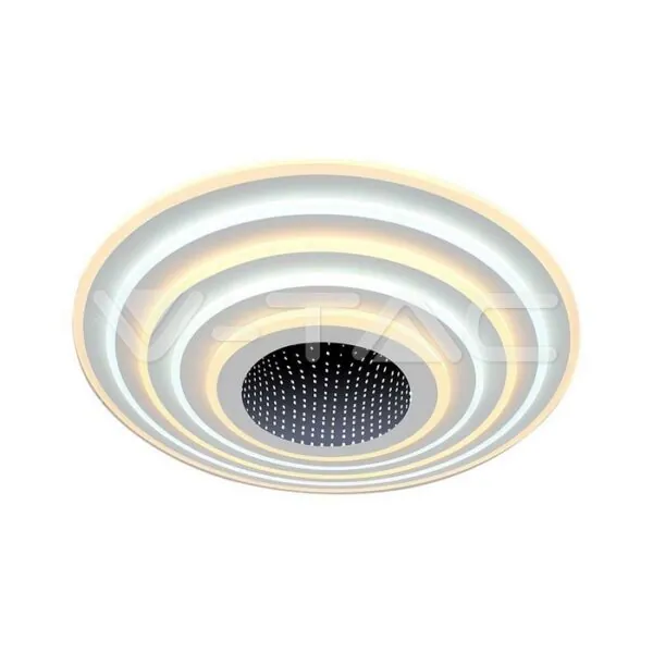 V-TAC VT-15359 125W LED Осветител За Таван (D50*7CM) CCT: 3000K+6000K Димираща + Дистанционно