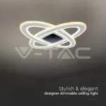 V-TAC VT-15360 130W LED Осветител За Таван (50*50*5CM) CCT: 3000K+6000K Димираща + Дистанционно