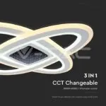 V-TAC VT-15360 130W LED Осветител За Таван (50*50*5CM) CCT: 3000K+6000K Димираща + Дистанционно