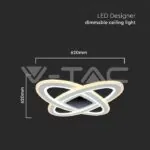 V-TAC VT-15360 130W LED Осветител За Таван (50*50*5CM) CCT: 3000K+6000K Димираща + Дистанционно