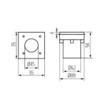 Kanlux 18192 Oprawa najazdowa GORDO N 220V 1W 6500K