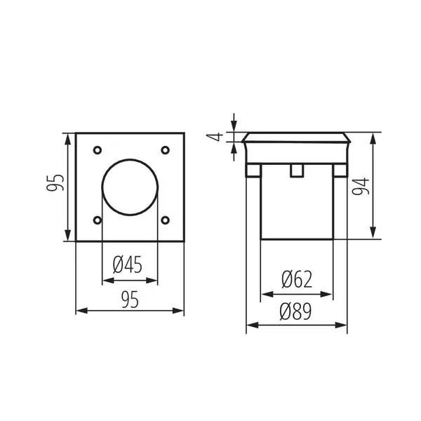 Kanlux 18192 Oprawa najazdowa GORDO N 220V 1W 6500K