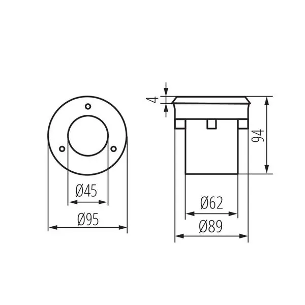 Kanlux 18193 Oprawa najazdowa GORDO N 220V 1W 6500K