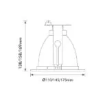 Vito 2000260 VECTOR-5GVWHITE 5” IP20 40W E27 220V