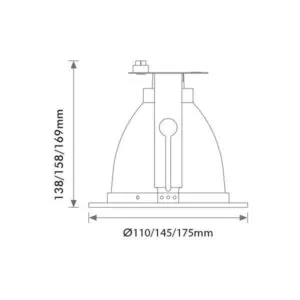 Vito 2000260 VECTOR-5GVWHITE 5” IP20 40W E27 220V
