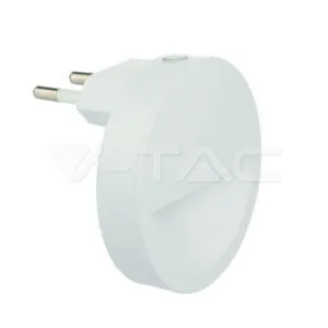 V-TAC VT-20017 LED Нощна Лампа за Контакт SAMSUNG Чип Кръгла 3000K