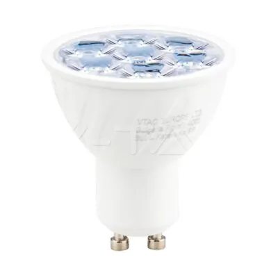 V-TAC VT-20028 LED Крушка SAMSUNG Чип GU10 6W Пластик 10° 6400K