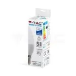 V-TAC VT-20186 LED Крушка SAMSUNG Чип 5.5W E14 C37 Кендъл Димиращ 4000K