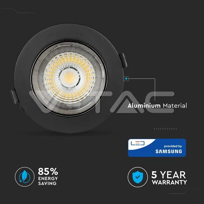 V-TAC VT-20059 LED Луна SAMSUNG Чип - 30W Рефлоктор COB Черна 6400К