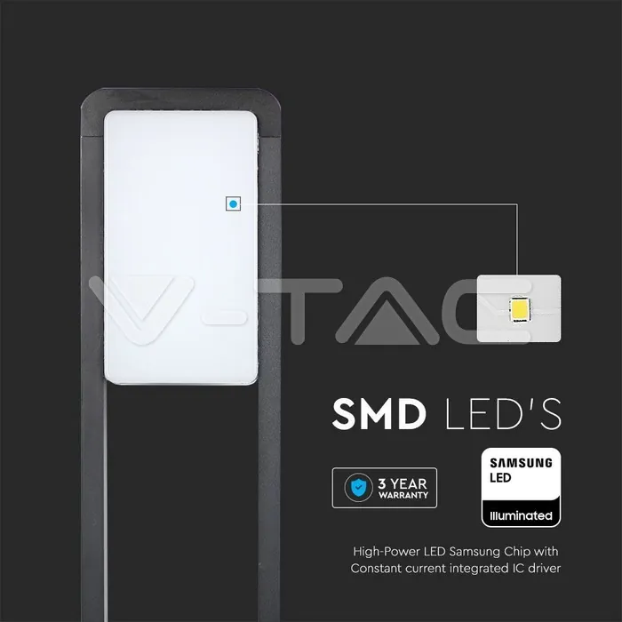 V-TAC VT-20113 10W Градинска Наземна Черна SAMSUNG Чип IP65 3000K