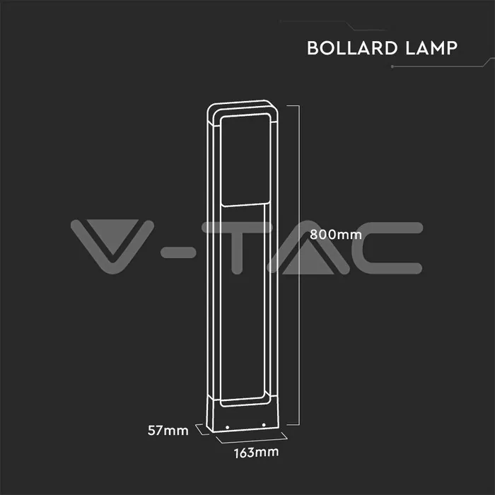 V-TAC VT-20113 10W Градинска Наземна Черна SAMSUNG Чип IP65 3000K