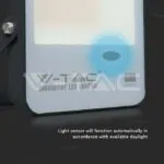 V-TAC VT-20173 50W LED Прожектор Със Светлинен Сензор SAMSUNG Чип Черно Тяло 4000K 100 lm/W
