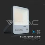 V-TAC VT-20173 50W LED Прожектор Със Светлинен Сензор SAMSUNG Чип Черно Тяло 4000K 100 lm/W