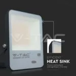 V-TAC VT-20177 100W LED Прожектор Със Светлинен Сензор SAMSUNG Чип Черно Тяло 6500K 100 lm/W