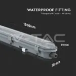 V-TAC VT-20201 LED Влагозащитено Тяло M-Серия 1500мм 48W 4000K Прозрачно 120lm/W