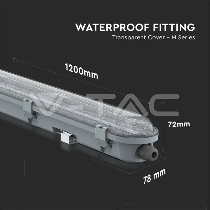 V-TAC VT-20205 LED Влагозащитено Тяло M-Серия 1200мм 36W 4000K Прозрачно 120lm/W