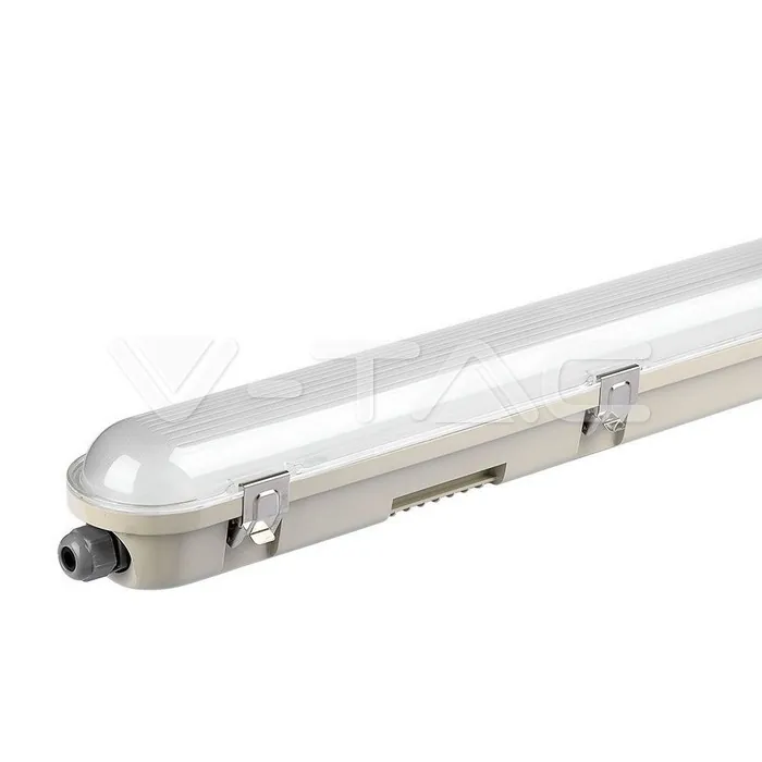 V-TAC VT-20212 LED Влагозащитено Тяло M-Серия 1200мм 36W 6400K Прозрачно Стоманен Клип 120 lm/W