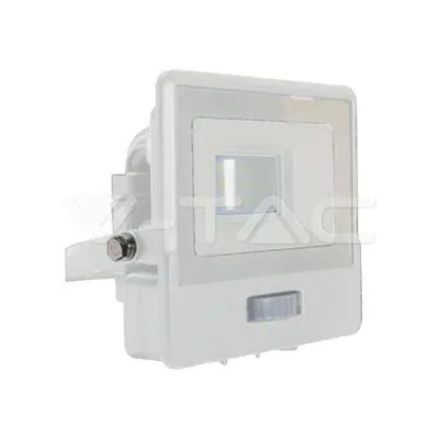 V-TAC VT-20270 10W LED Прожектор PIR Сензор SAMSUNG Чип Бяло Тяло 6500K