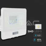 V-TAC VT-20272 20W LED Прожектор PIR Сензор SAMSUNG Чип Бяло Тяло 4000K