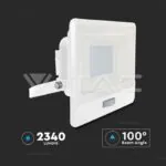 V-TAC VT-20276 30W LED Прожектор PIR Сензор SAMSUNG Чип Бяло Тяло 6500K