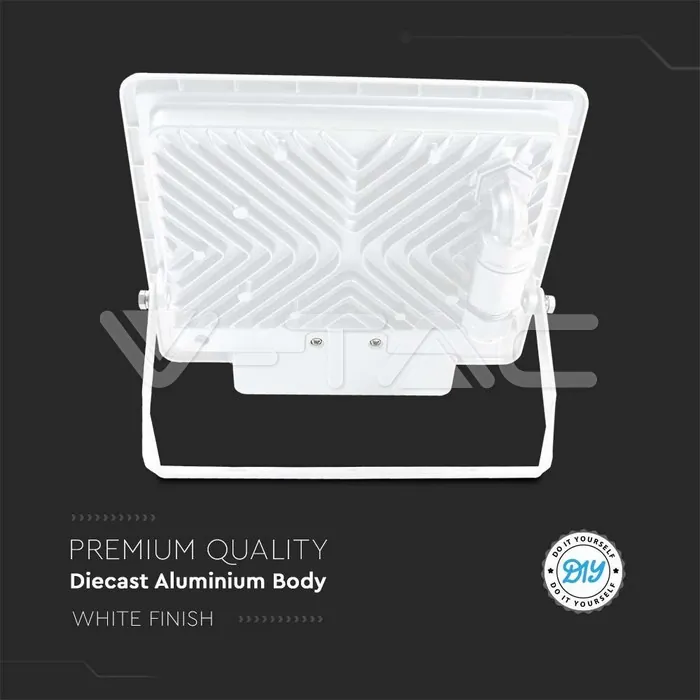 V-TAC VT-20278 50W LED Прожектор PIR Сензор SAMSUNG Чип Бяло Тяло 4000K