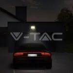 V-TAC VT-20283 20W LED Прожектор PIR Сензор SAMSUNG Чип Черно Тяло 3000K 1М Кабел