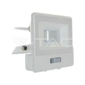 V-TAC VT-20292 10W LED Прожектор PIR Сензор SAMSUNG Чип Бяло Тяло 3000K 1М Кабел