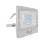 V-TAC VT-20300 30W LED Прожектор PIR Сензор SAMSUNG Чип Бяло Тяло 6400K 1М Кабел
