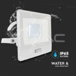 V-TAC VT-20300 30W LED Прожектор PIR Сензор SAMSUNG Чип Бяло Тяло 6400K 1М Кабел